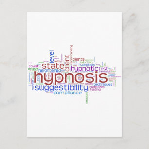 Hypnosis Word Art Postcard
