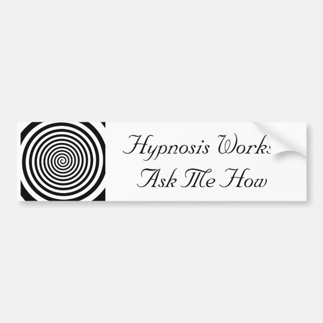 Hypnosis Works Bumper Sicker Sticker (Front)