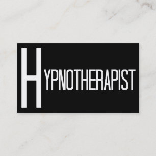 Hypnothérapeute Noir Simple Carte de visite