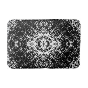 Hypnotic Abstract Black And White Modern Art Bath Mat