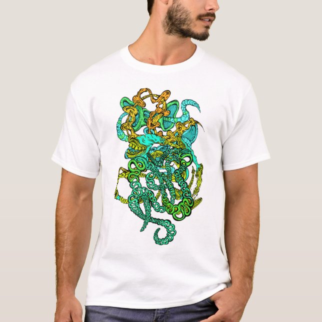 Hypnotic Amorphous Phantasmagoric Modern Groovy  T-Shirt (Front)
