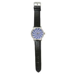 Hypnotic Azure Aura Minimalist Wristwatch
