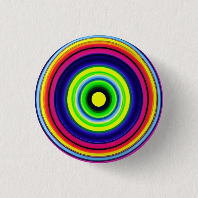 Hypnotic Circles 3 Cm Round Badge 1 Inch Round Button (Front)