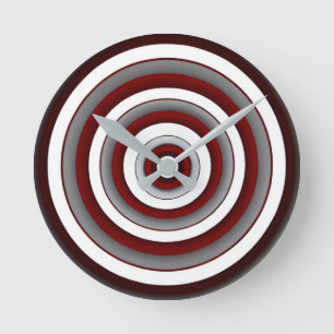 Hypnotic Circles Round Clock