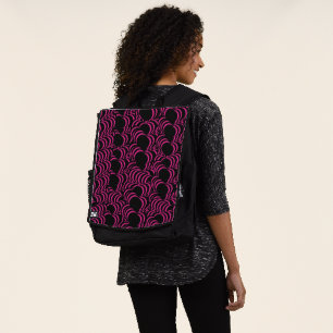 Hypnotic Colourful Pink Tunnel Swirls Backpack