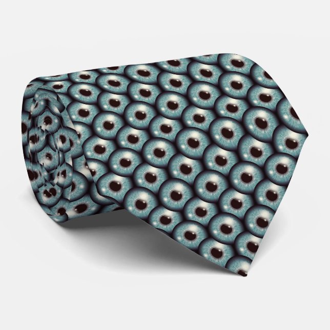 Hypnotic Eyes – Eerie Optical Pattern Tie (Rolled)