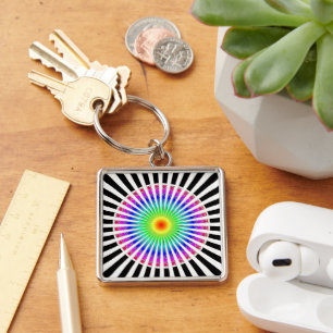 Hypnotic Flower Keychain