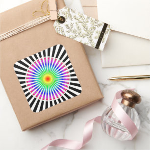 Hypnotic Flower Square Sticker
