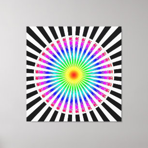 Hypnotic Flower Stretched Canvas Print