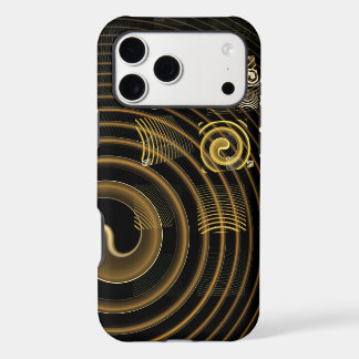 Hypnotic Golden Waves Modern Abstract Art