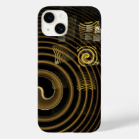 Hypnotic Golden Waves Modern Abstract Art