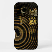 Hypnotic Golden Waves Modern Abstract Art