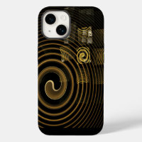 Hypnotic Golden Waves Modern Abstract Art