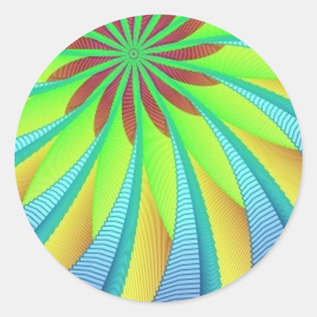 Hypnotic image 3 classic round sticker (Front)