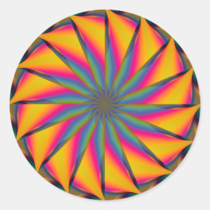 Hypnotic Mandala Classic Round Sticker
