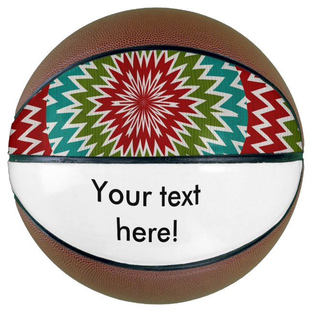 Hypnotic mandalaic flower basketball (Front)