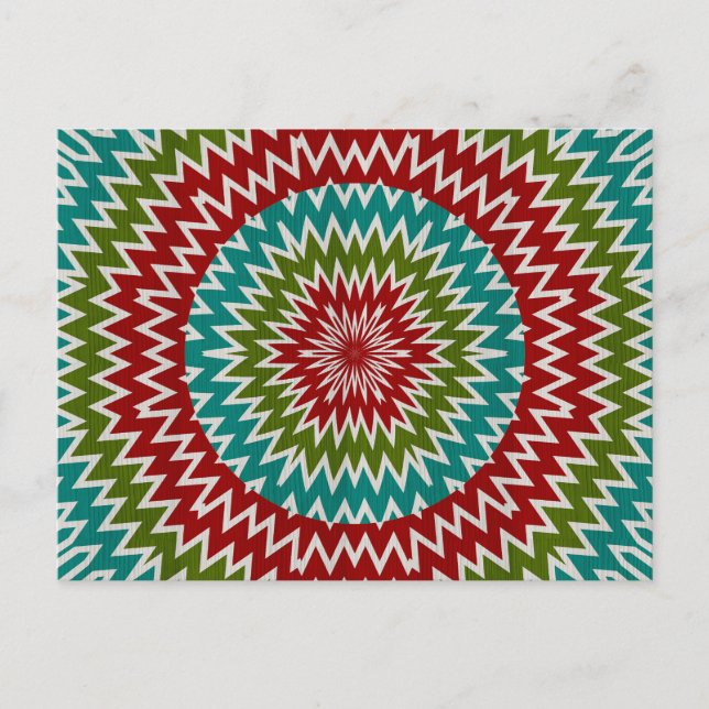 Hypnotic mandalaic flower postcard (Front)