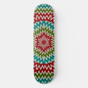 Hypnotic mandalaic flower skateboard