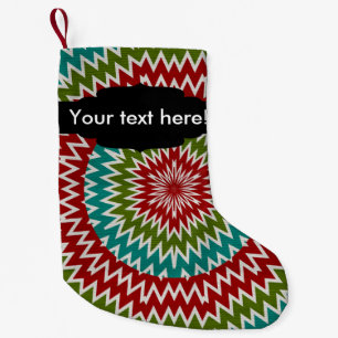 Hypnotic mandalaic flower small christmas stocking