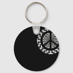 HYPNOTIC PEACE SIGN KEYCHAIN