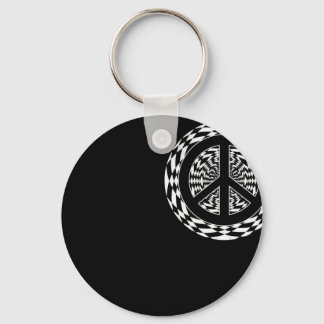 HYPNOTIC PEACE SIGN KEYCHAIN
