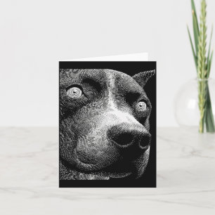 Hypnotic Pit Bull Weird Eyes Weirdcore Spooky Card