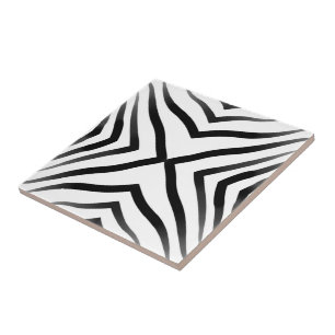 Hypnotic Pointed Zebra Stripes Pattern  Tile