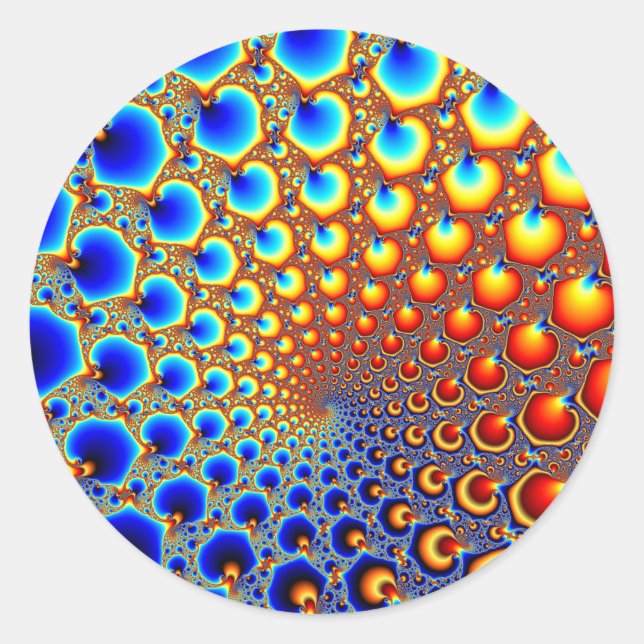 Hypnotic portal - Fractal Classic Round Sticker (Front)