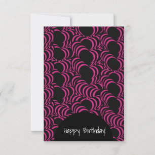 Hypnotic Purple Green Happy Birthday Any Occassion Card