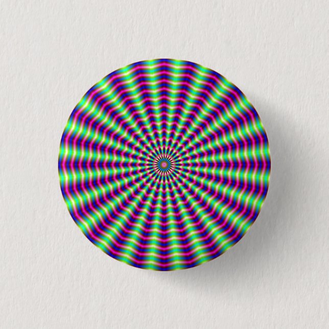 Hypnotic Rings and Beams 1 Inch Round Button (Front)