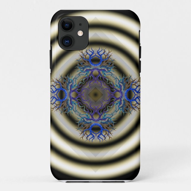 Hypnotic Rings with Pod of Life Patterns Case-Mate iPhone Case (Back)