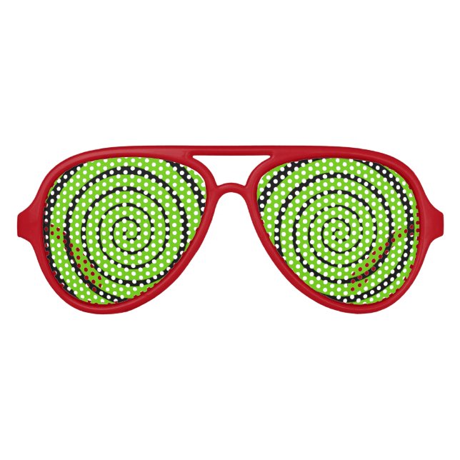 hypnotic spiral eyes aviator sunglasses (Front)