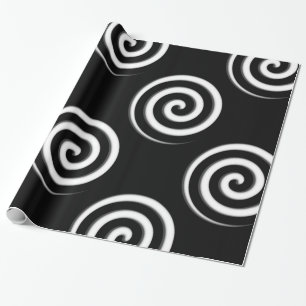 Hypnotic Spiral Gift Wrapping Paper
