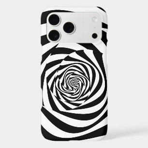 Hypnotic Spiral iPhone Case – Bold Black & Whit