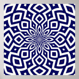 Hypnotic Squiggle pattern Poster