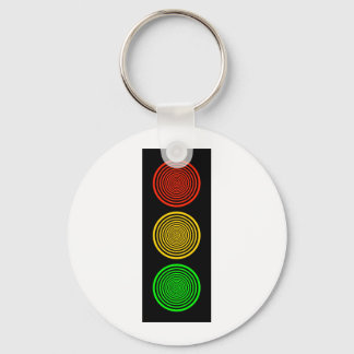 Hypnotic Stoplight Keychain