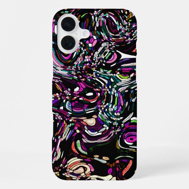 Hypnotic Swirl Energy Purple iPhone Case (Back)