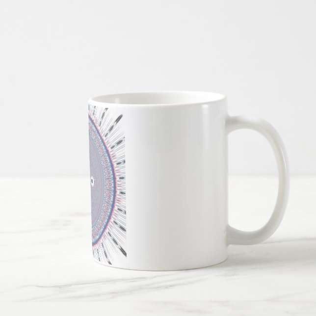 Hypnotic Symmetry: Abstract Geometric Art Coffee Mug (Right)
