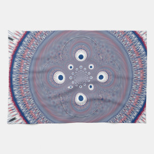 Hypnotic Symmetry: Abstract Geometric Art Kitchen Towel