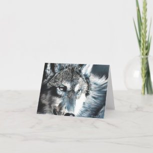 Hypnotic Wolf Greeting Card by Michaeline McDonald