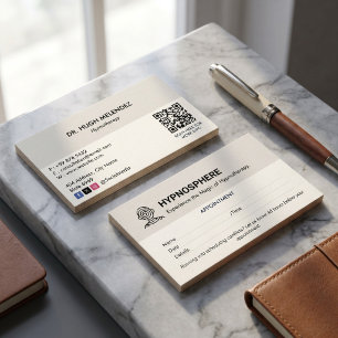 Hypnotist Clinic Business   Minimalist Appointment Card
