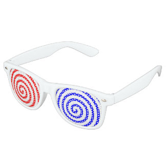 Hypnotized Red Blue Retro Sunglasses