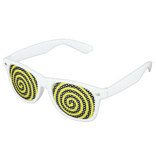 Hypnotized Yellow Retro Sunglasses