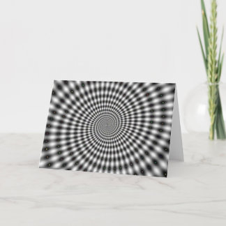 Hypnotizing Optical Illusion Spiral Card