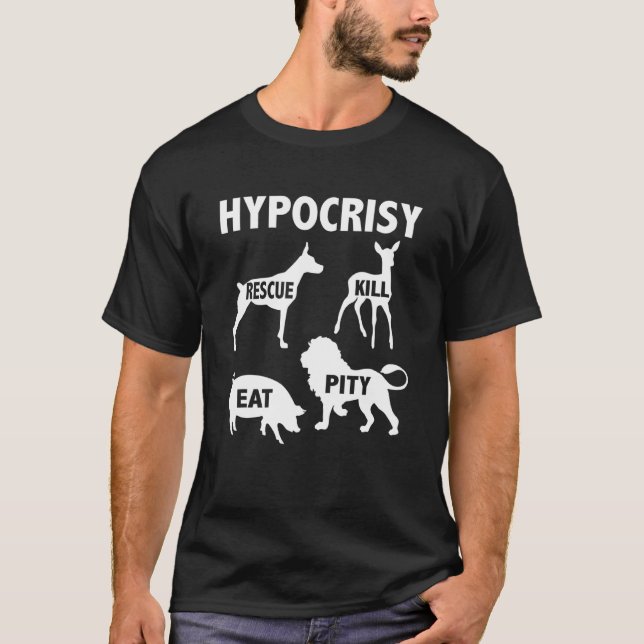 Hypocrisy Cow Vegan Animal Top For Vegetarians (Front)