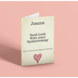 Hysterectomy Funny Customisable Card
