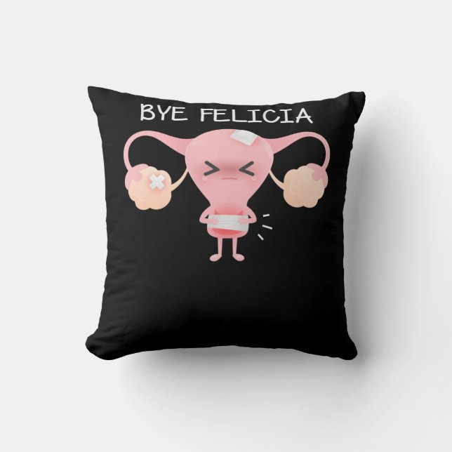 Hysterectomy Support Uterus Removal Throw Pillow (Front)