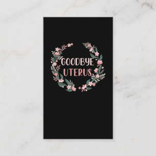 Hysterectomy Surgery Uterus Removal Survivor Business Card