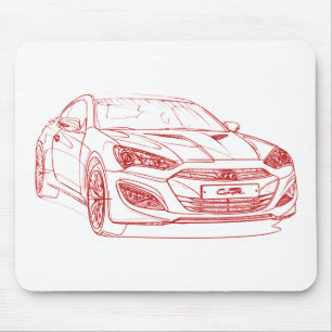 Hyu Genesis Coupe 2013 Mouse Pad