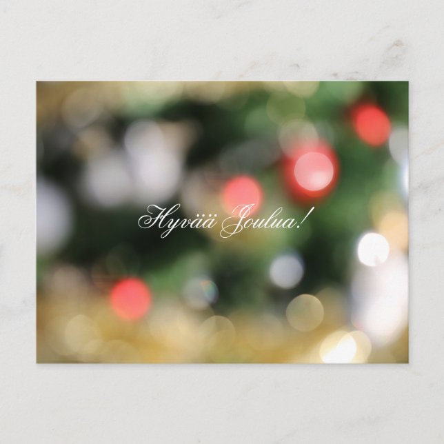 "Hyvää Joulua" Finnish Christmas Postcard (Front)